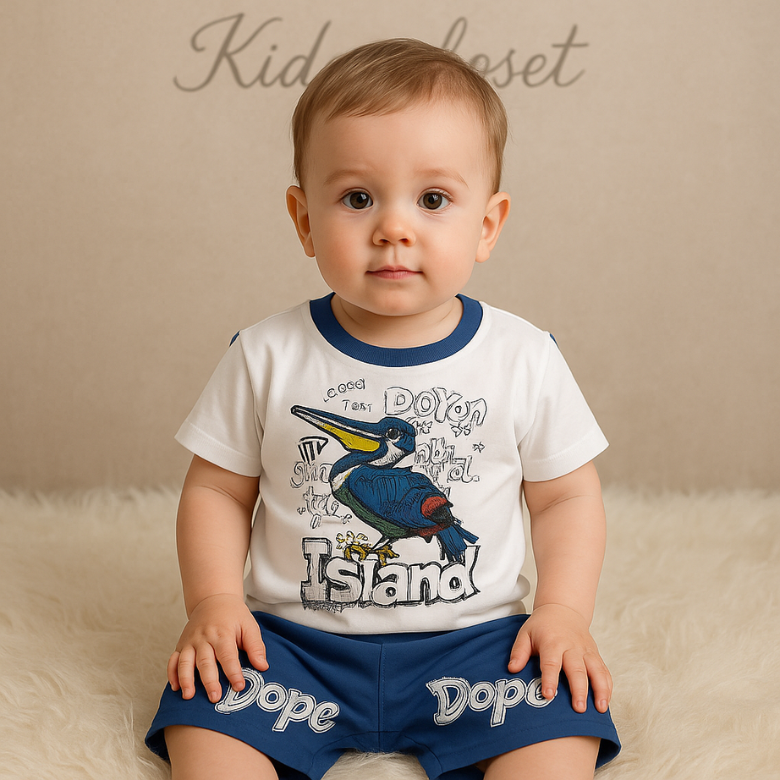 Toddler Boys Summer Bird T-Shirt & Shorts