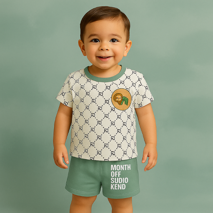 Printed T-Shirt & Shorts