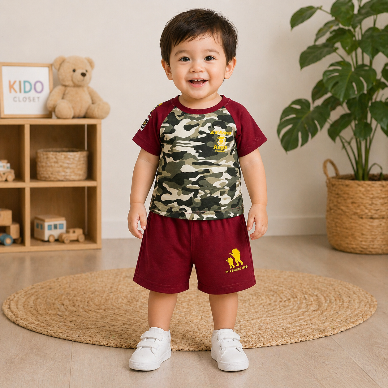 Boys Camouflage Summer T-Shirt &amp; Shorts