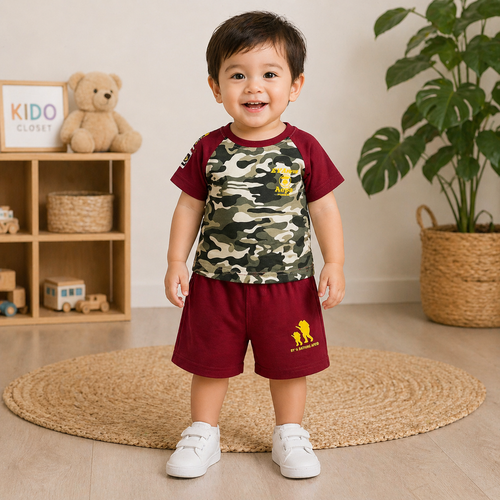 Boys Camouflage Summer T-Shirt &amp; Shorts
