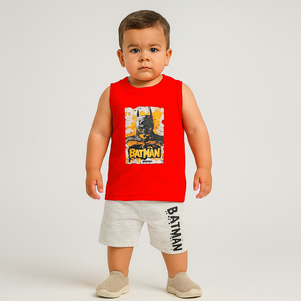 Summer Sleeveless (Sando) Shirt & Shorts Set for Baby Boys