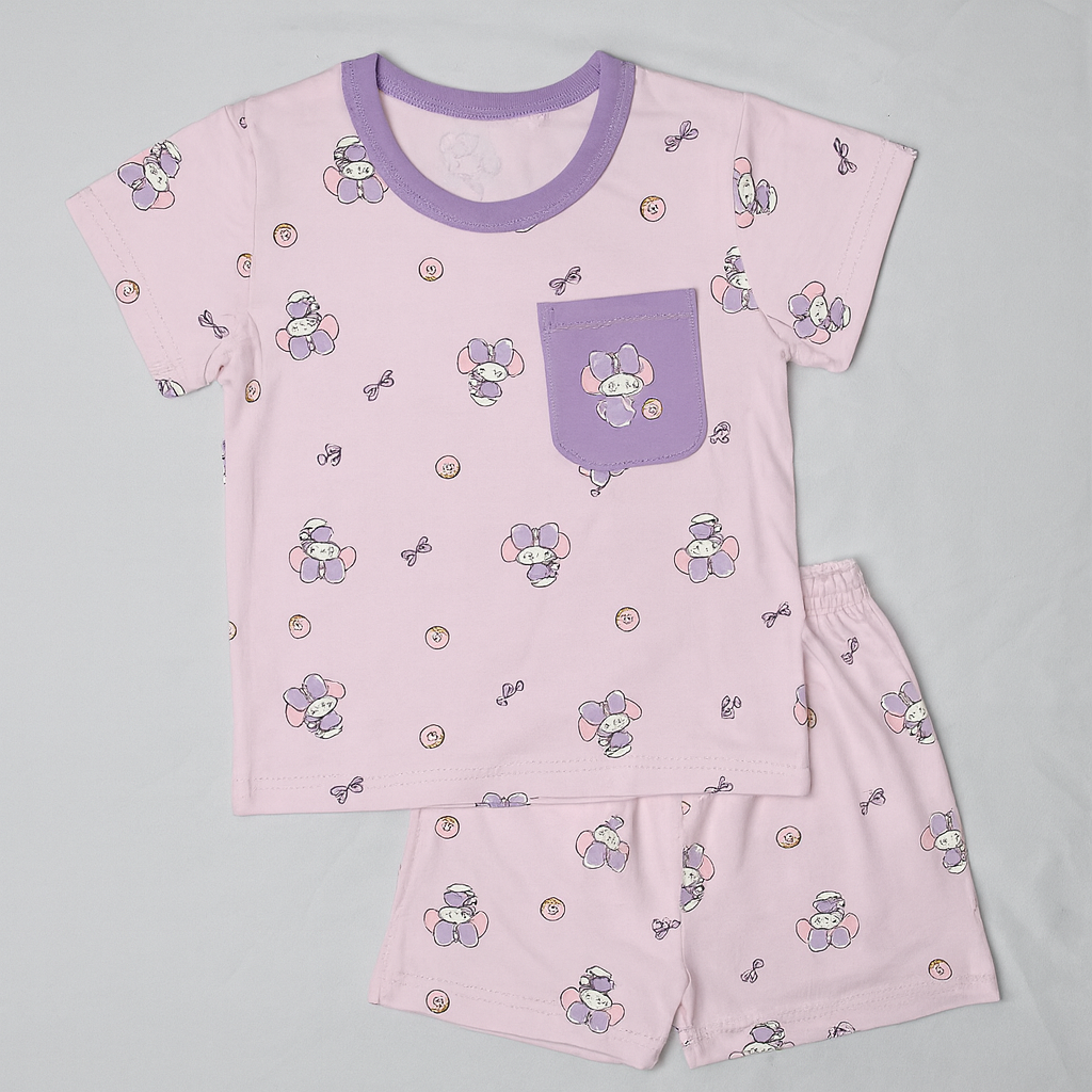 Cute Lavender Baby T-Shirt & Shorts Set