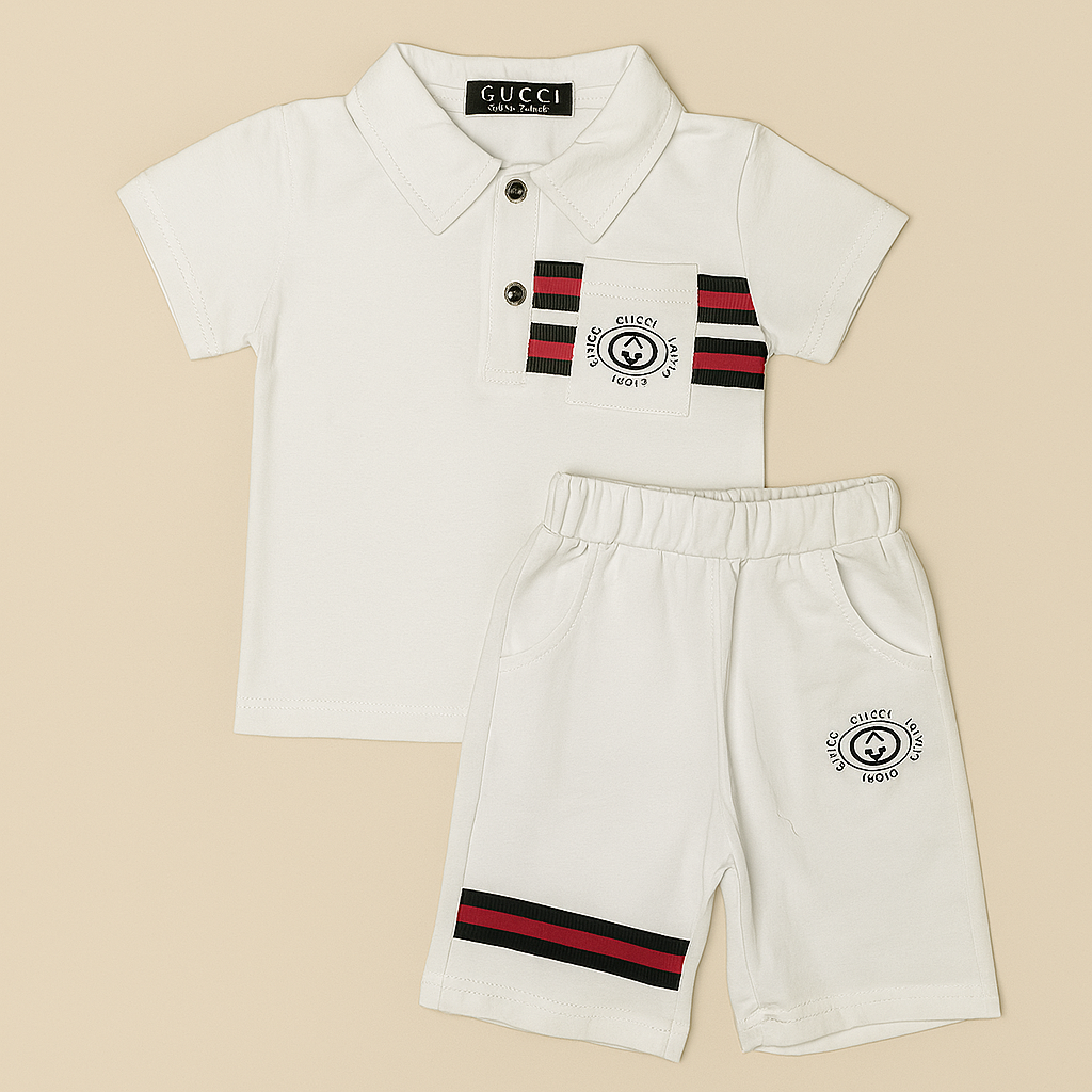 Kids Premium Polo T-Shirt & Shorts Set