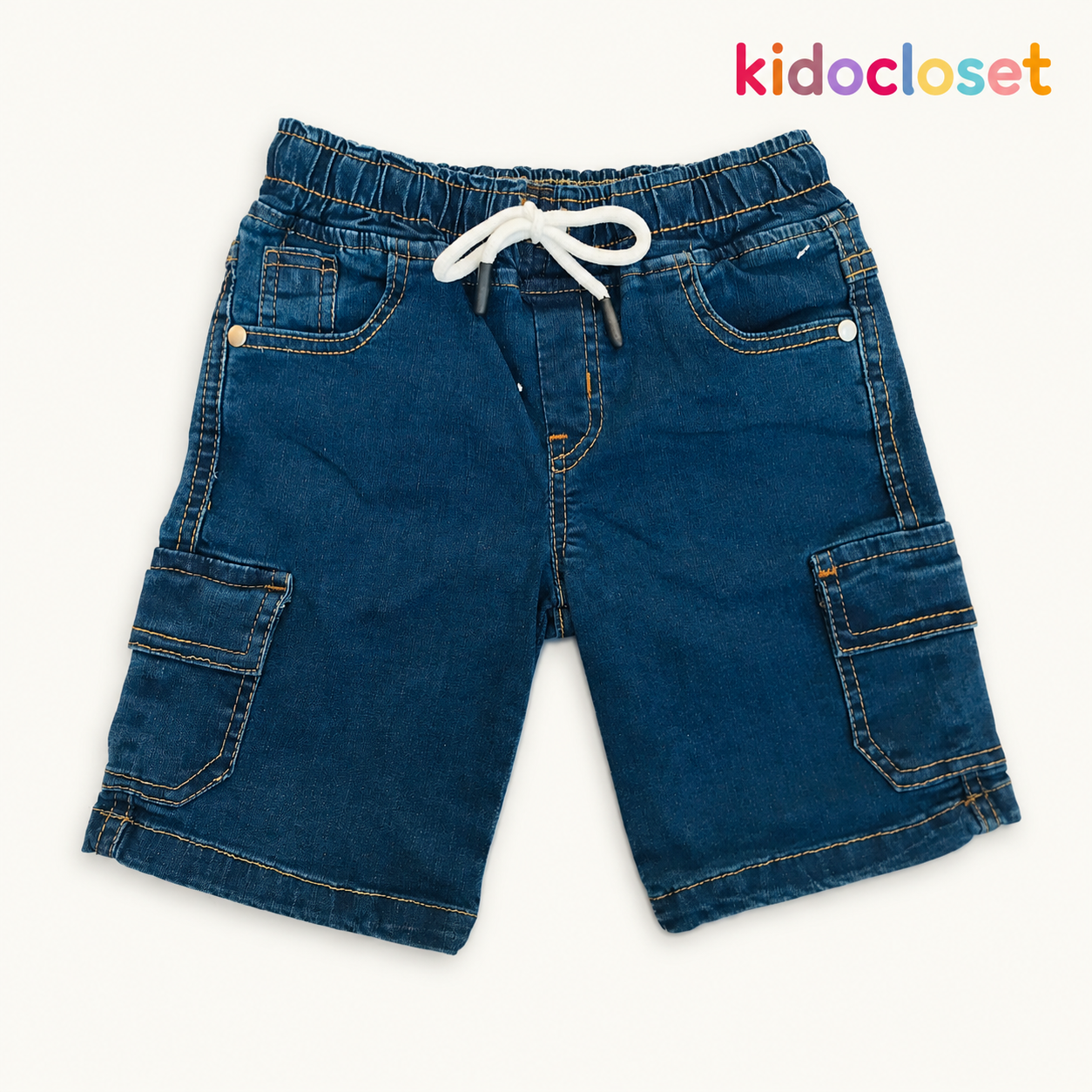 Denim Cargo Shorts for Boys – Soft & Stylish
