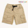 Classic Khaki Cotton Cargo Shorts for Boys