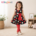 Girls Polka Dot Frock with Matching Leggings