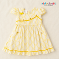 Yellow Floral Pocket Frock for Baby Girls