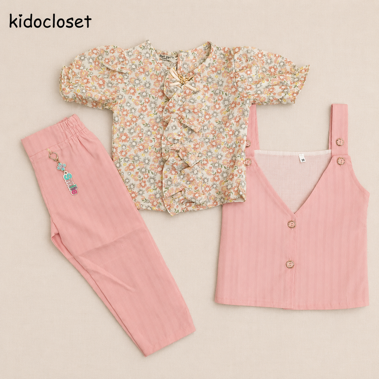 Sweet Floral Co-Ord Set for Little Girls