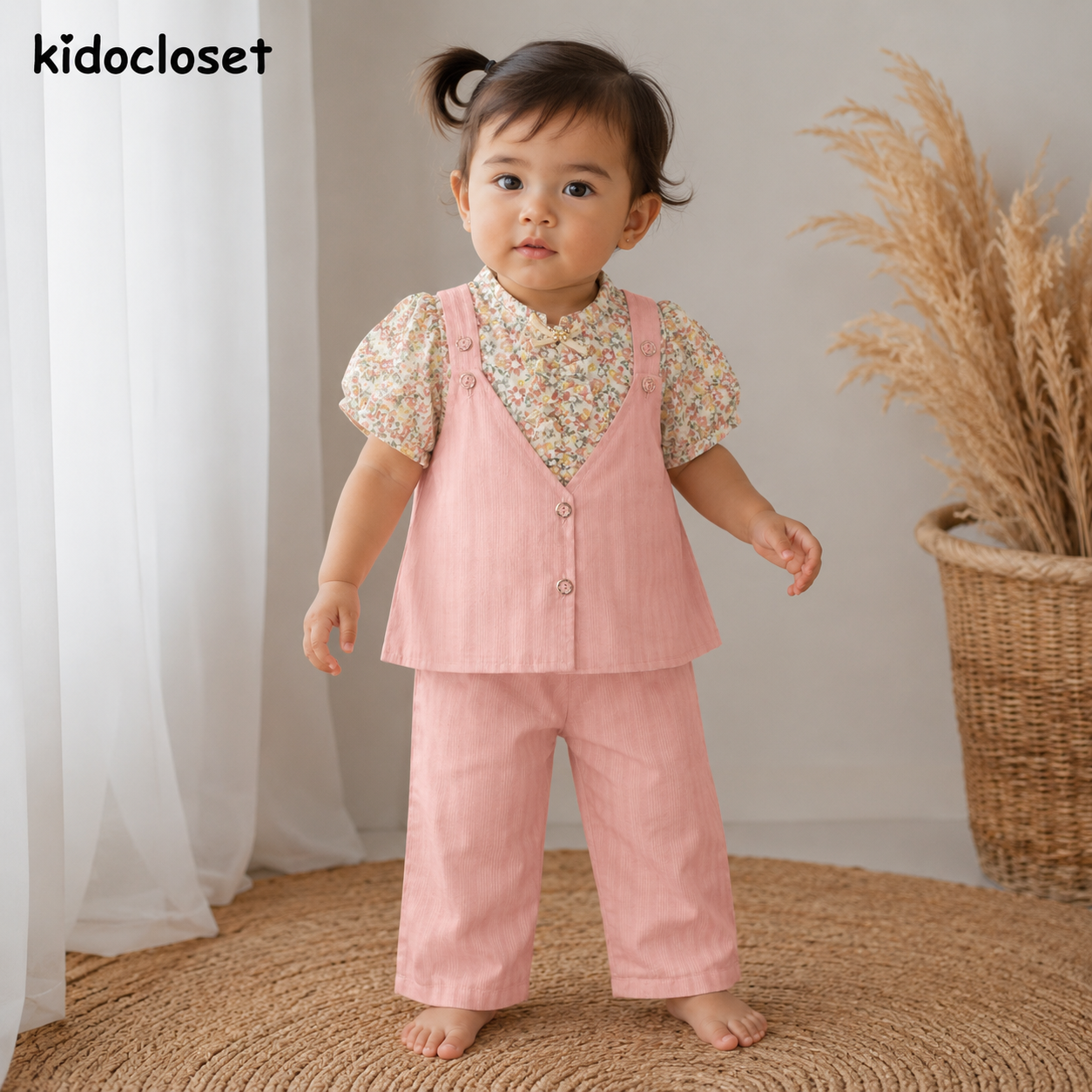 Sweet Floral Co-Ord Set for Little Girls