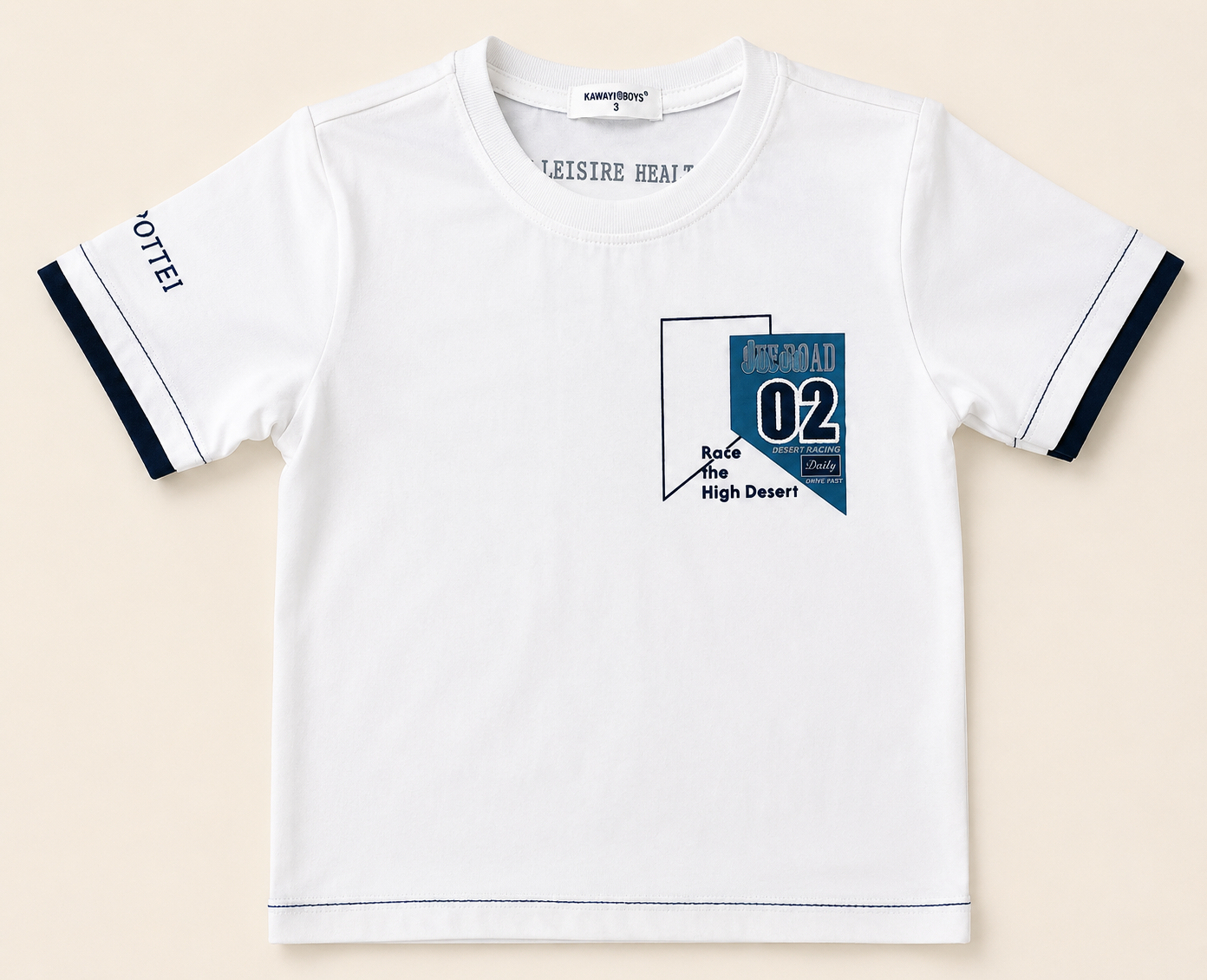 Classic White Casual T-Shirt for Boys