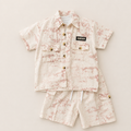 Boys Sleeveless Tee with Shirt & Shorts