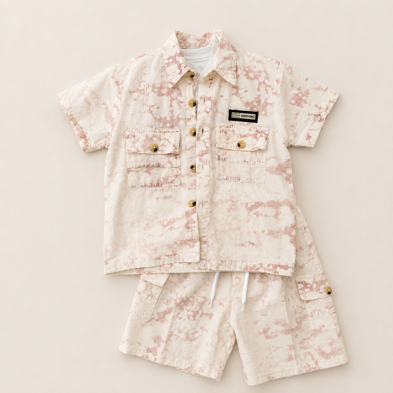 Boys Sleeveless Tee with Shirt & Shorts