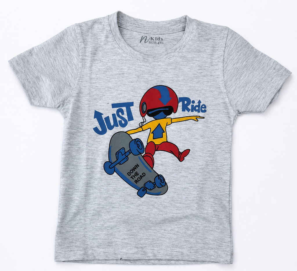 Boys Casual Graphic Print Half Sleeve T-Shirt