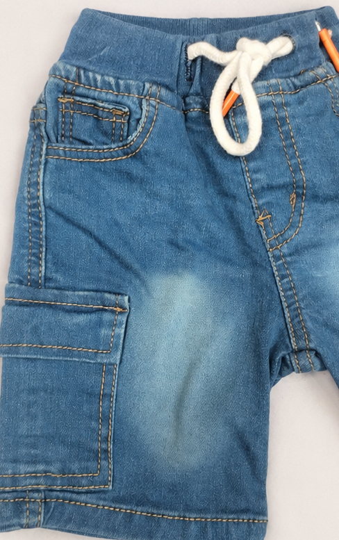 Cool Denim Cargo Shorts for Little Explorers