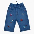 Embroidered Denim Shorts for Little Trendsetters