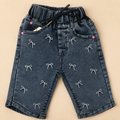 Cute Bow Embroidered Denim Shorts for Little Fashionistas