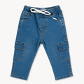 Boys Classic Blue Cargo Denim Pant