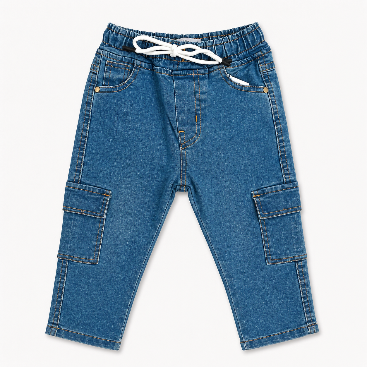 Boys Classic Blue Cargo Denim Pant