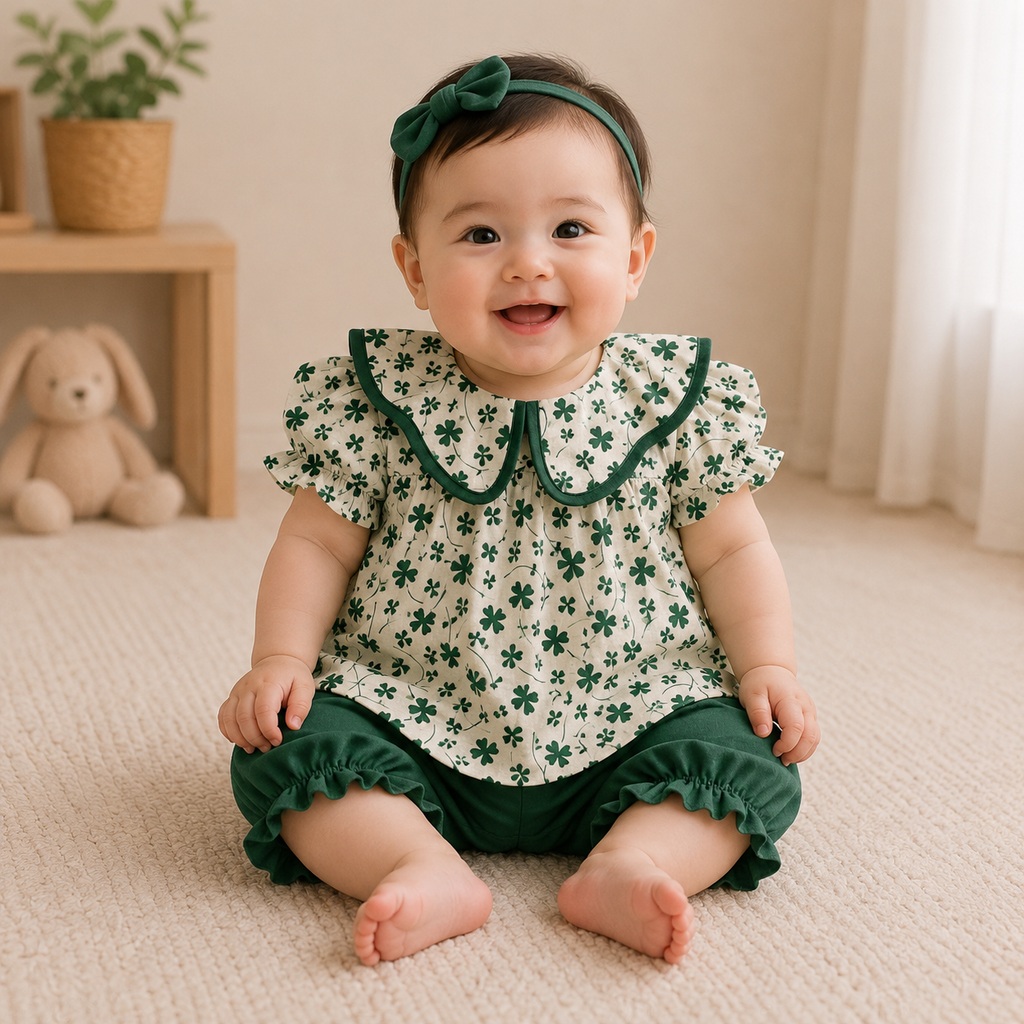 Clover Garden Two-Piece Baby Set