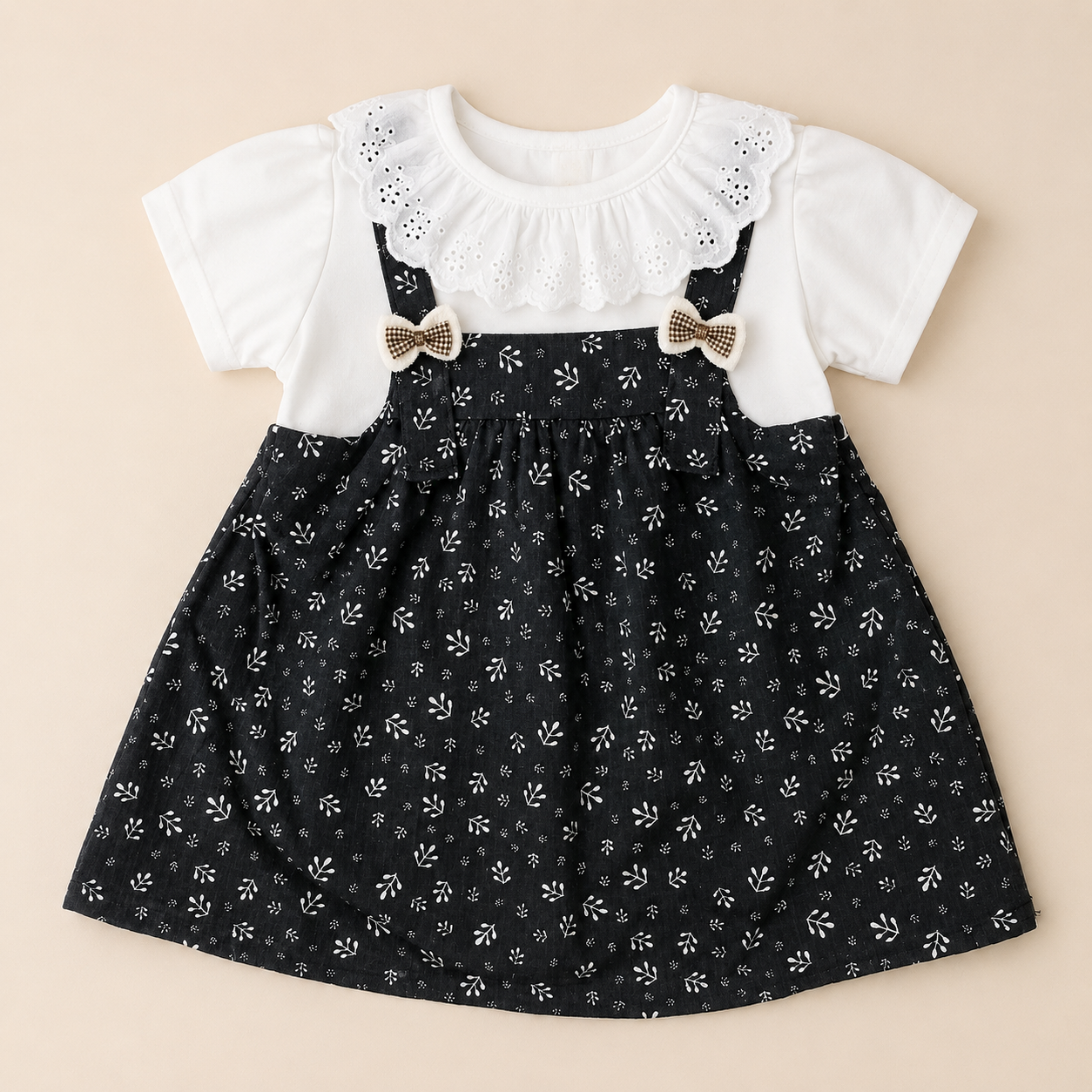 Classic Black & White Baby Frock