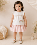 Baby Girls' Embroidered Top & Eyelet Skirt Set