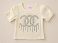 Girls T-Shirt Pearl & Rhinestone Embellished