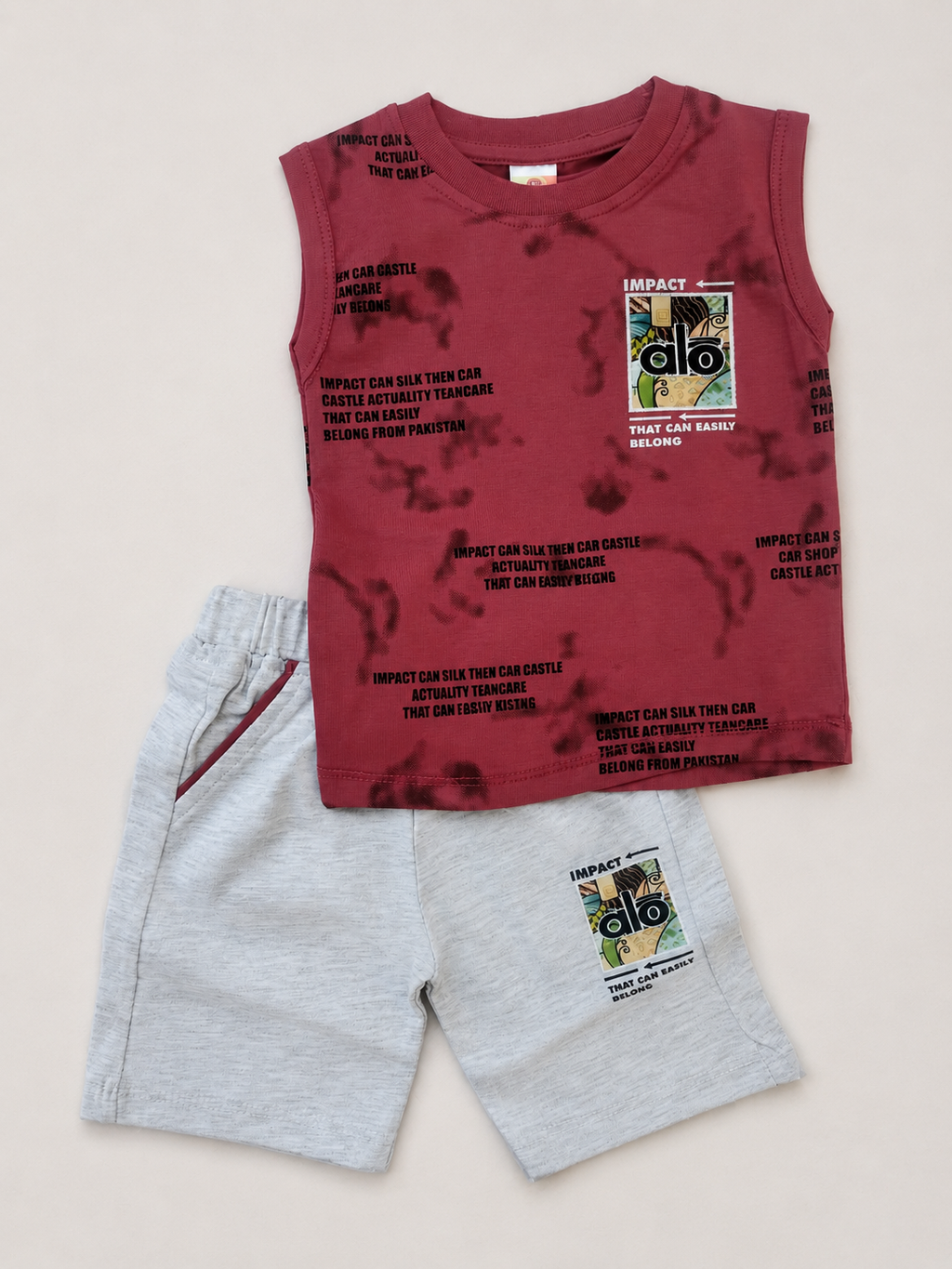 Boys Sleeveless T-Shirt & Shorts Set
