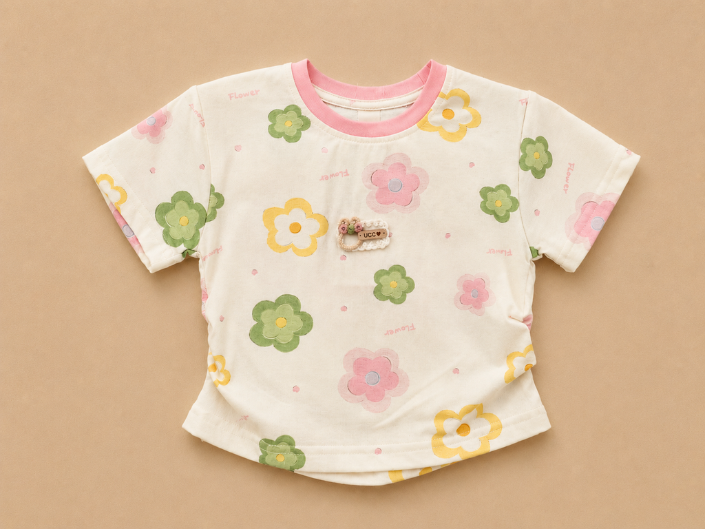 Girls Floral Print T-Shirt