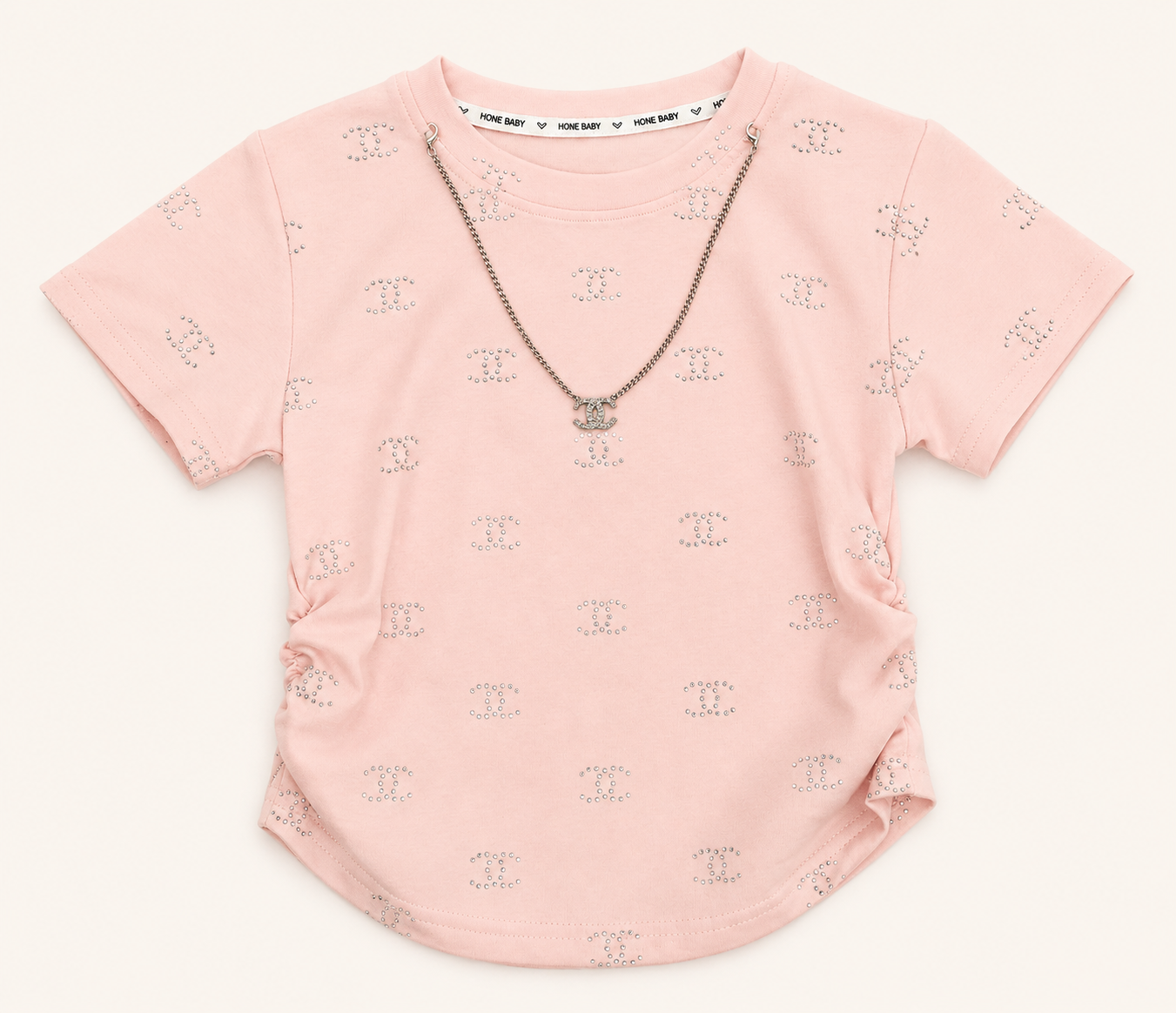 Girls' Blush Pink Rhinestone T-Shirt