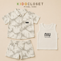 Boys Premium Printed Shirt & Shorts Co-Ord Set – Smart Casual Summer Wear