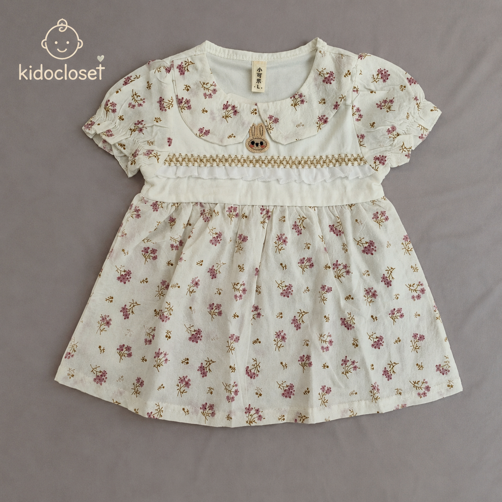 Sweet Garden Floral Party & Casual Cotton Frock
