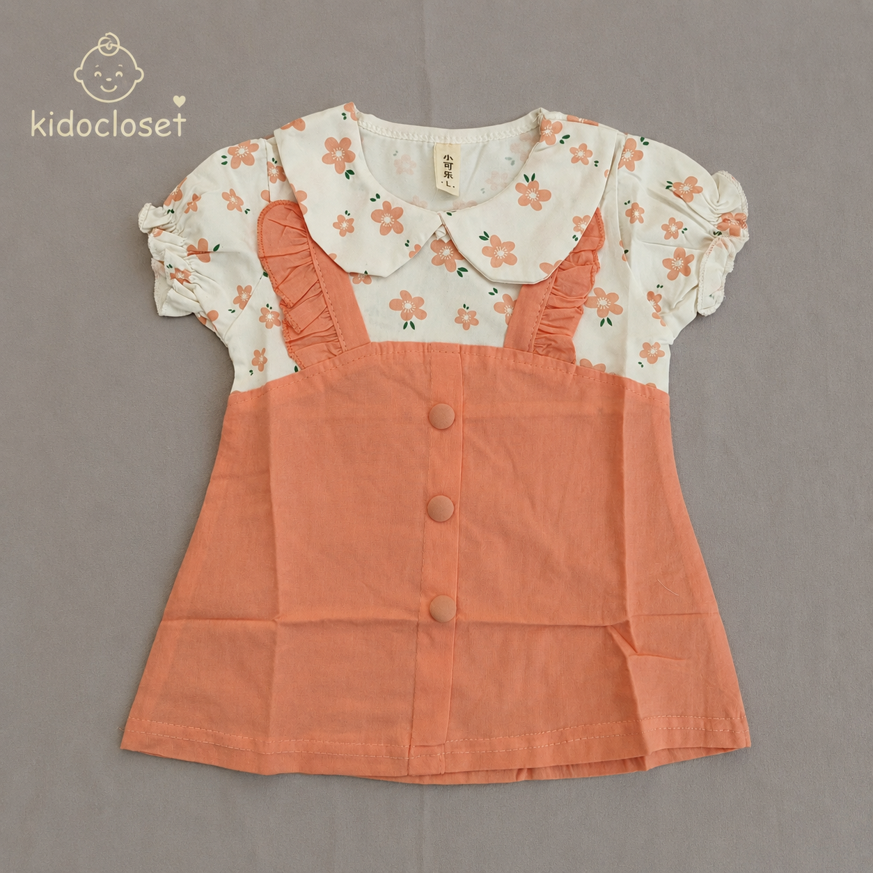 Peach Blossom Baby Girl Summer Frock
