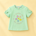 Girls Mint Green Teddy Bear T-Shirt