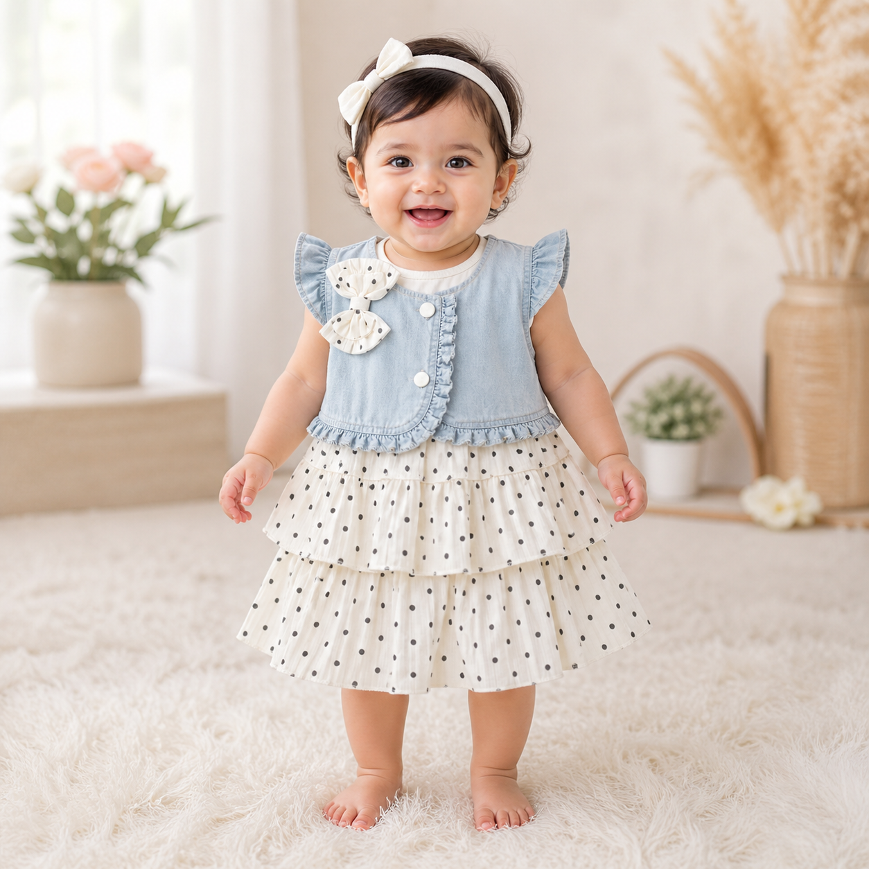 Polka Dot Baby Girl Party Dress
