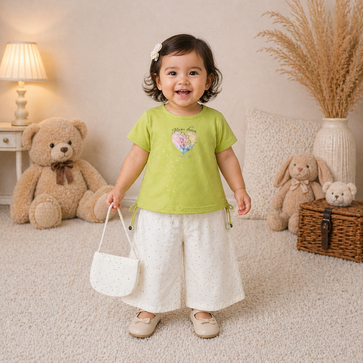 Girls' Purse T-Shirt & Palazzo Set