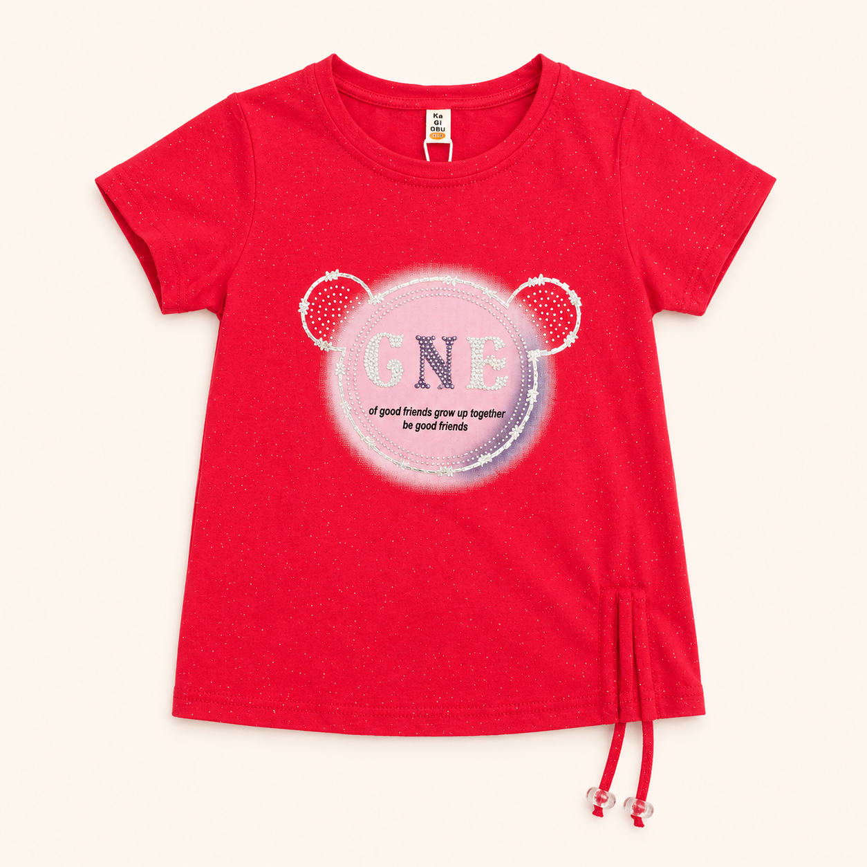 Girls' Cute Glitter Design T-Shirt