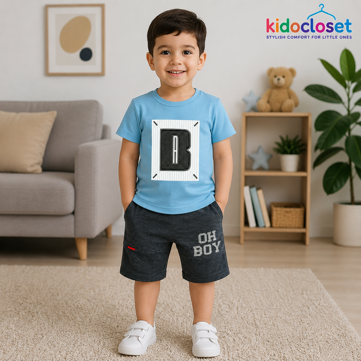Kids Casual T-Shirt & Shorts Set