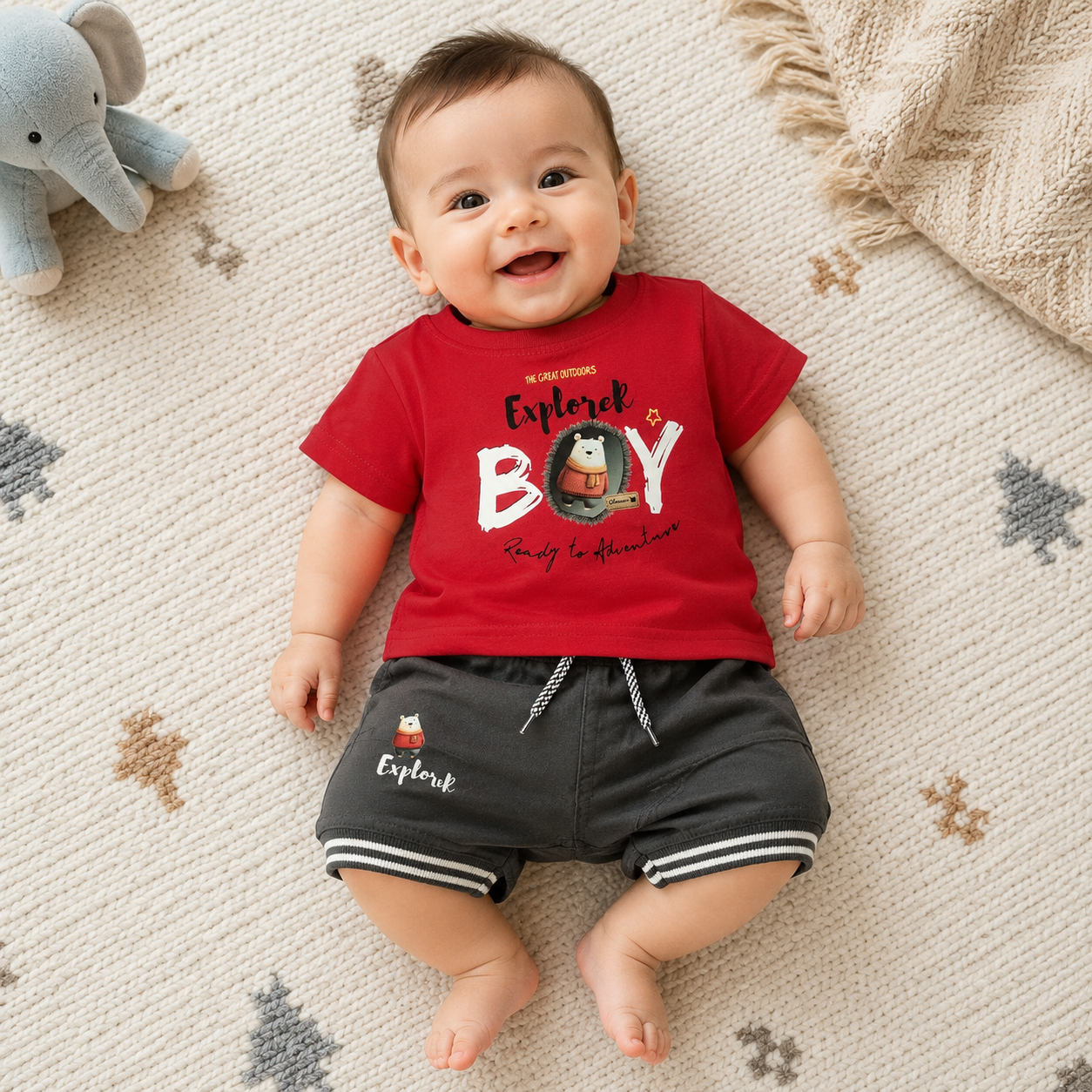 Baby Boys Explorer T-Shirt & Shorts Set
