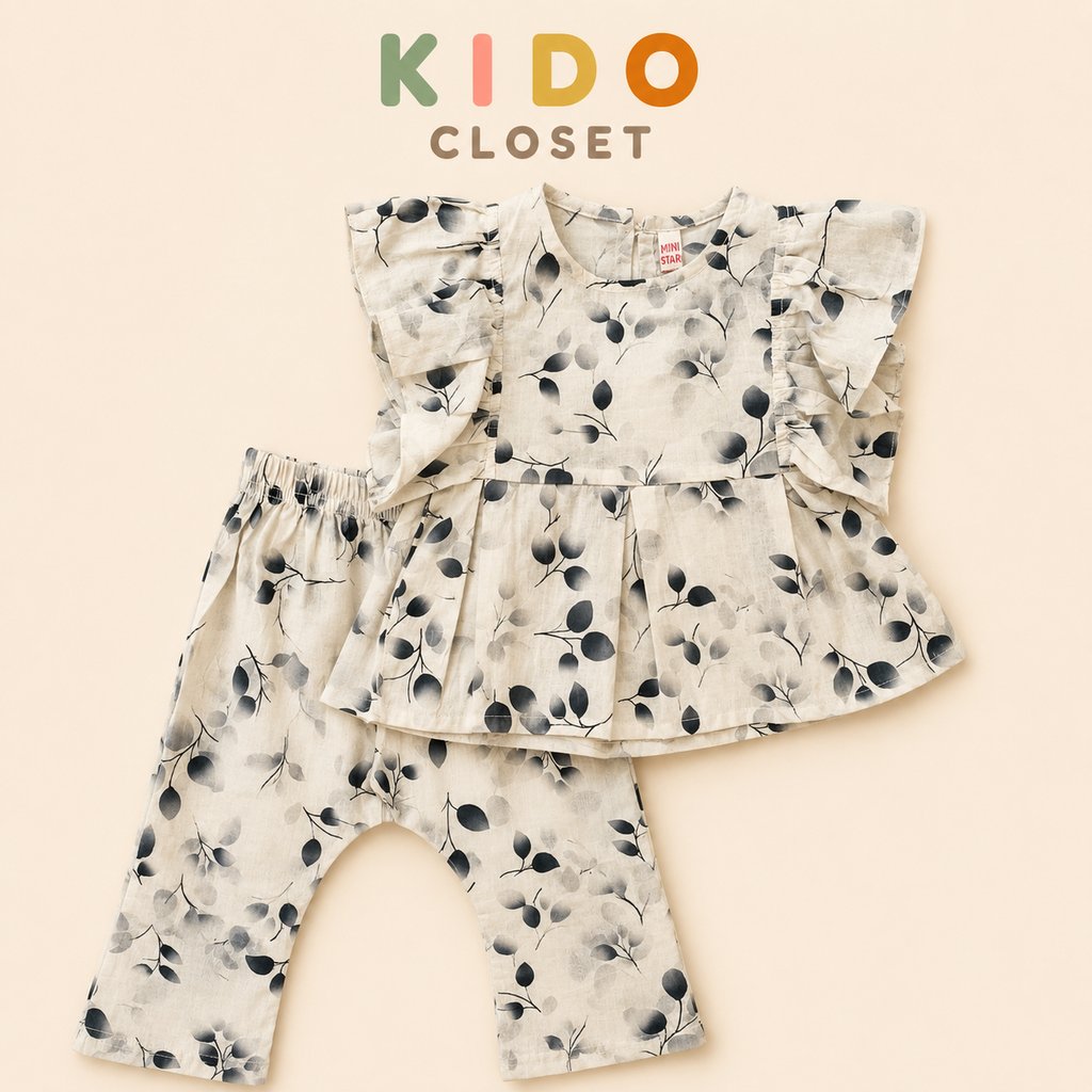 Girls Premium Printed Ruffle Co-Ord Set