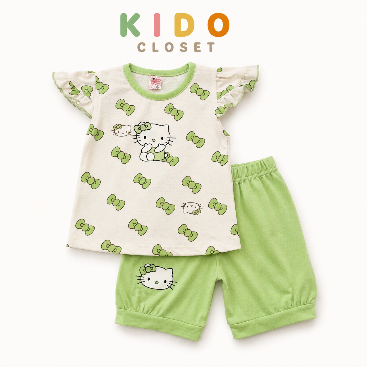 Girls Printed Top & Shorts Set