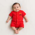 Baby Boys Red "Love You Dad" T-Shirt & Shorts Set