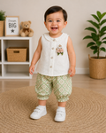 Girls Summer cotton top and Quarter shorts Set