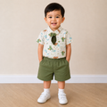 Boys Printed Shirt & Shorts Set