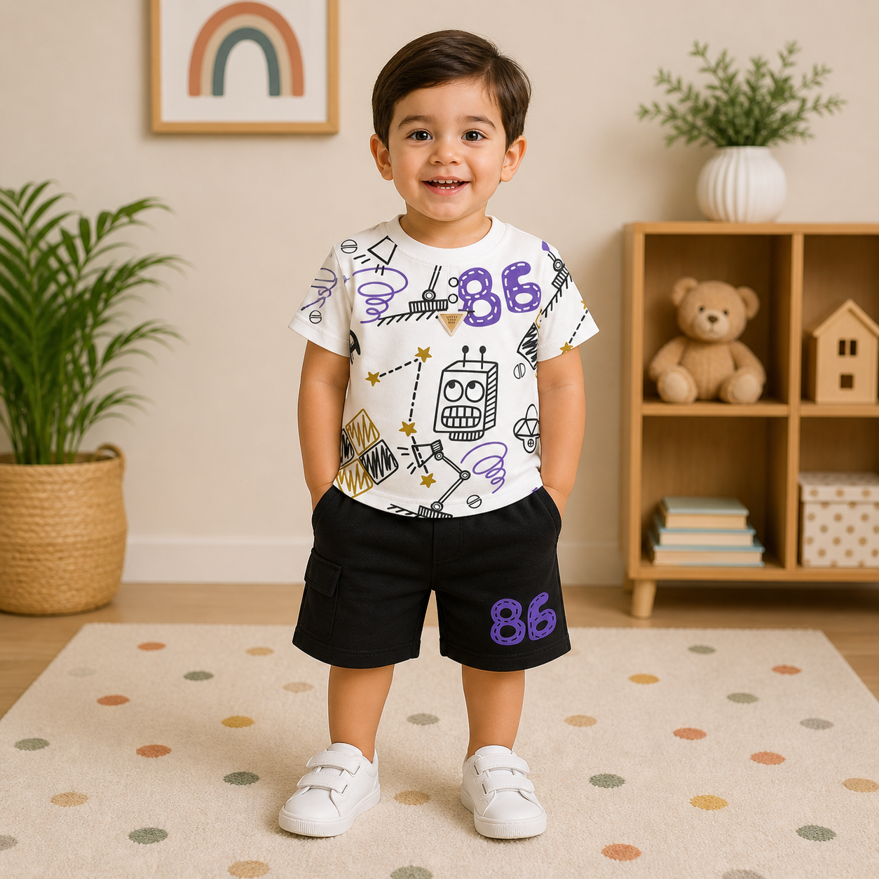 Robot Adventure T-Shirt & Shorts Set