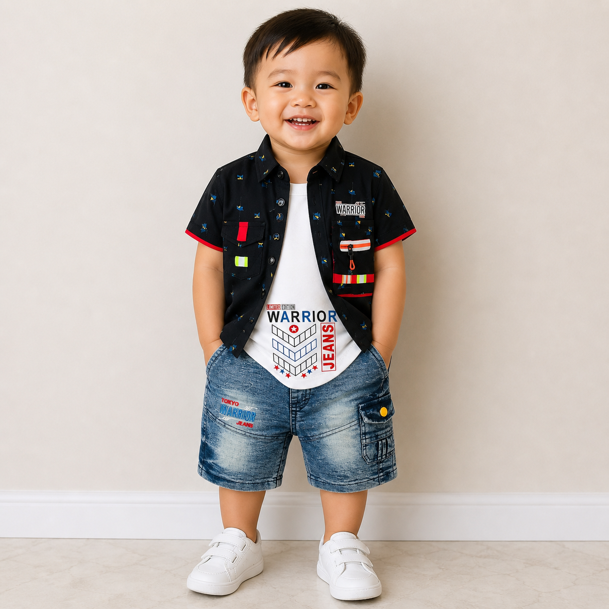Kids 3-Piece T-shirt and shorts set