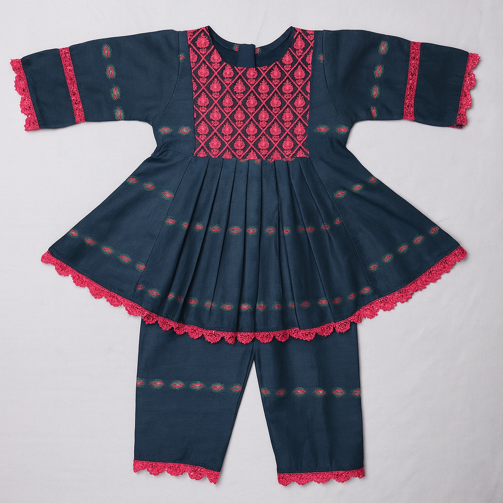 Embroidered Co-Ord Set for Little Fashionistas
