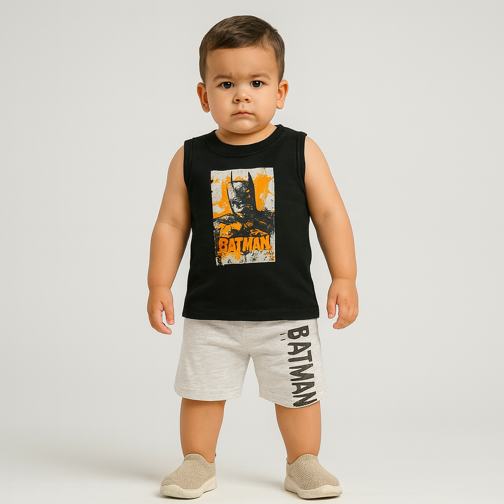 Summer Sleeveless (Sando) Shirt & Shorts Set for Baby Boys