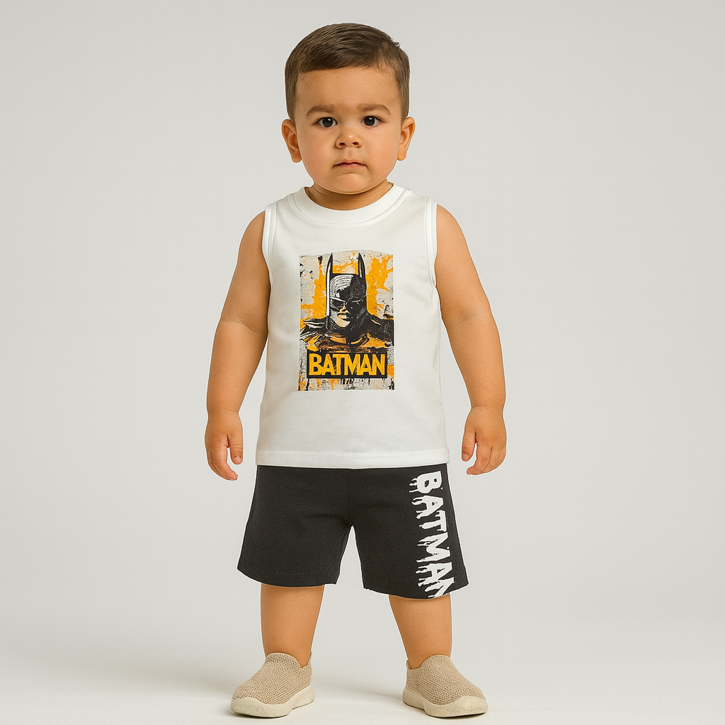 Summer Sleeveless (Sando) Shirt & Shorts Set for Baby Boys