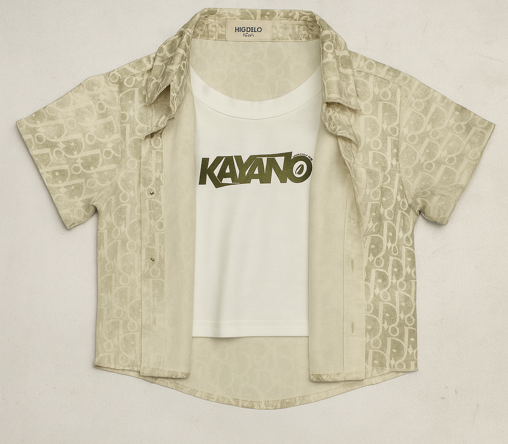 Printed cotton blended Shirt & Shorts set
