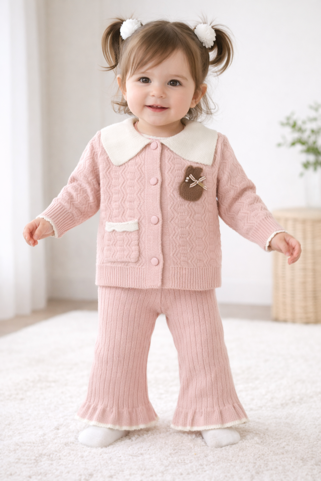 Premium wool Knitted Top & Trouser Set for Kids